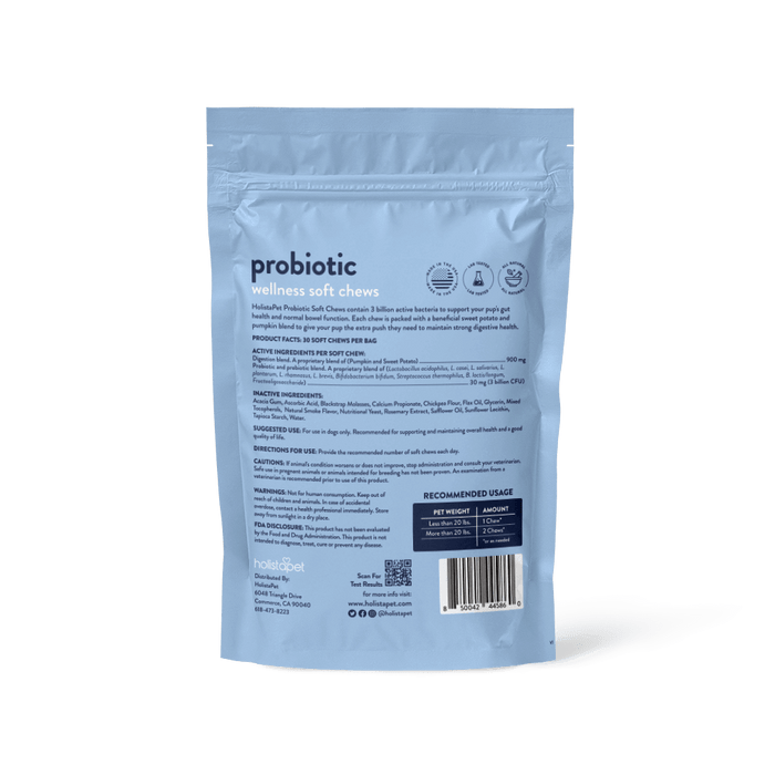 Dog Jocks | HolistaPet Probiotic Wellness Soft Chews 30ct