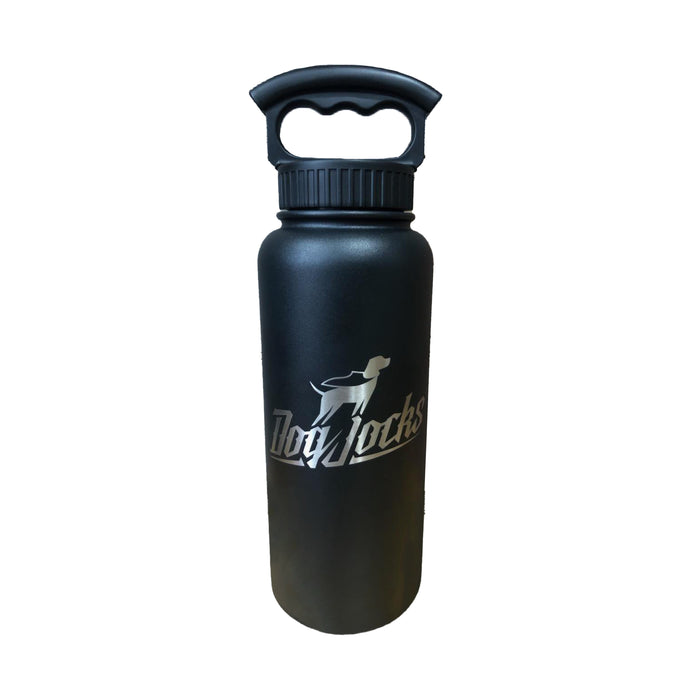 Dog Jocks | 34oz Fifty/Fifty Black Matte Bottle - Laser Engraved